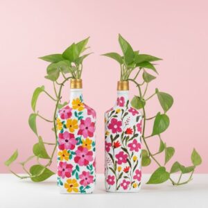 handpainted glass bottles