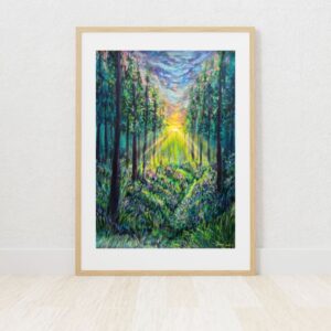 forest painting in impression style like van gogh painted by artist shivangi shubham