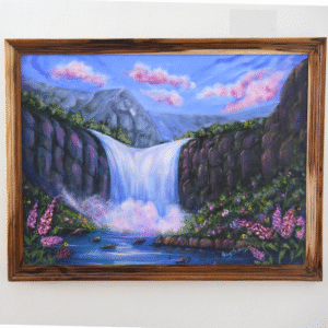Cotton Candy Clouds - Vibrant Acrylic Painting for Home